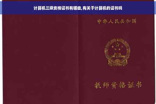 计算机三级资格证书有哪些,有关于计算机的证书吗