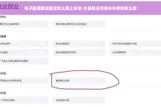 电子版道路运输证怎么网上年审-计算机证书每年年审吗怎么查