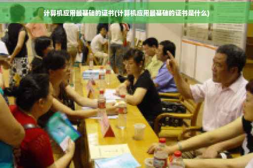 计算机应用最基础的证书(计算机应用最基础的证书是什么)