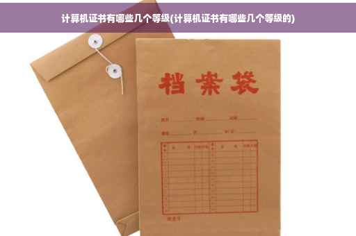 计算机证书有哪些几个等级(计算机证书有哪些几个等级的)