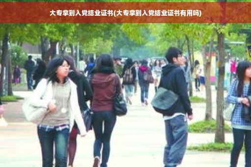 大专拿到入党结业证书(大专拿到入党结业证书有用吗)