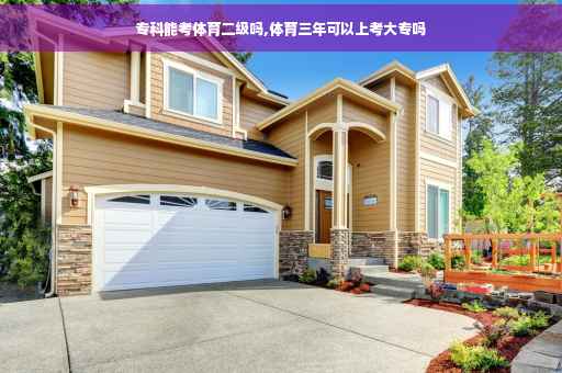 专科能考体育二级吗,体育三年可以上考大专吗