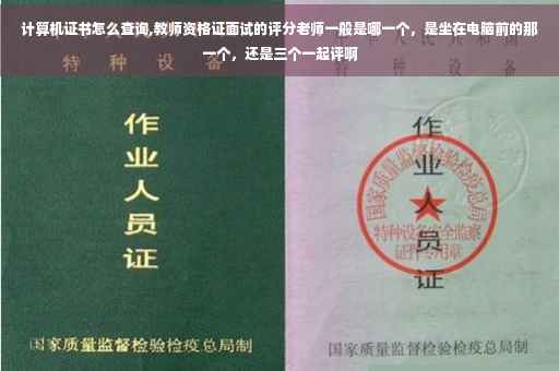 计算机证书怎么查询,教师资格证面试的评分老师一般是哪一个，是坐在电脑前的那一个，还是三个一起评啊