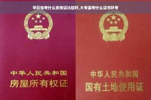 学历低考什么资格证比较好,大专需考什么证书好考
