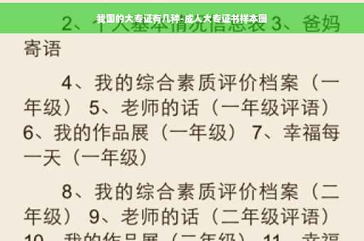 我国的大专证有几种-成人大专证书样本图