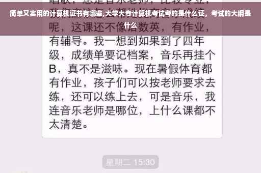 简单又实用的计算机证书有哪些,大学大专计算机考试考的是什么证，考试的大纲是什么