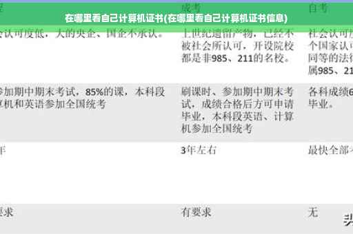 在哪里看自己计算机证书(在哪里看自己计算机证书信息)