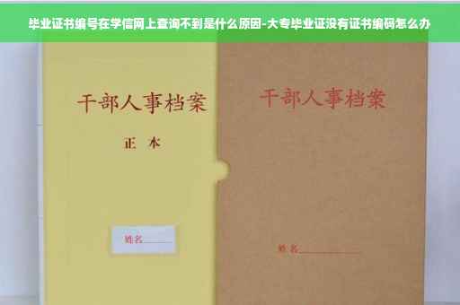 毕业证书编号在学信网上查询不到是什么原因-大专毕业证没有证书编码怎么办