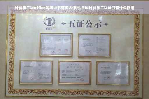 计算机二级office等级证书有多大作用,全国计算机二级证书有什么作用