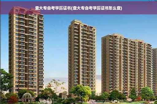 查大专自考学历证书(查大专自考学历证书怎么查)