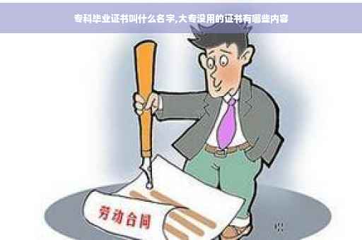 专科毕业证书叫什么名字,大专没用的证书有哪些内容