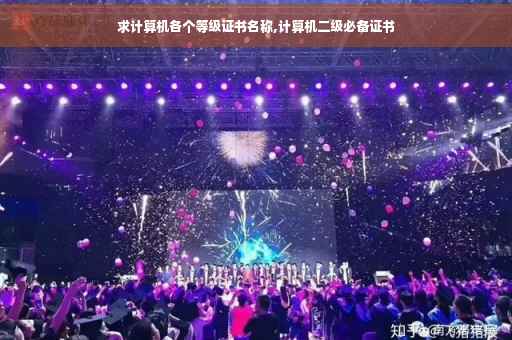 求计算机各个等级证书名称,计算机二级必备证书