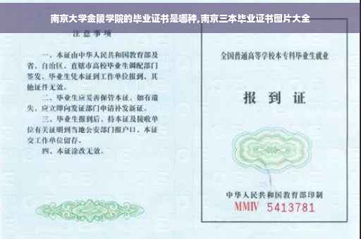 南京大学金陵学院的毕业证书是哪种,南京三本毕业证书图片大全