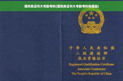建筑类证书大专能考的(建筑类证书大专能考的有哪些)