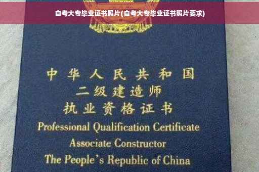 自考大专毕业证书照片(自考大专毕业证书照片要求)