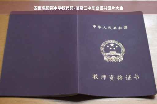 安徽阜阳高中学校代码-临泉二中毕业证书图片大全