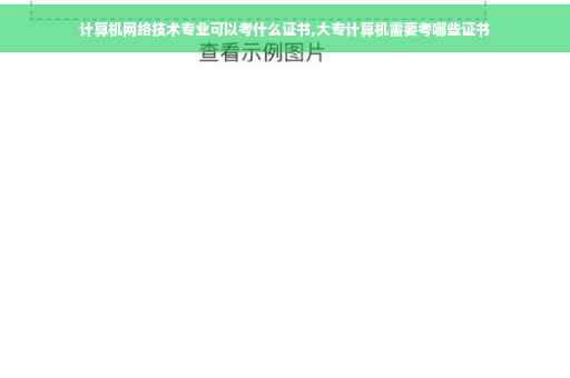 计算机网络技术专业可以考什么证书,大专计算机需要考哪些证书