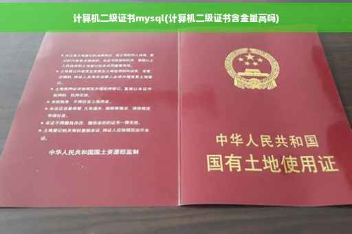 计算机二级证书mysql(计算机二级证书含金量高吗)