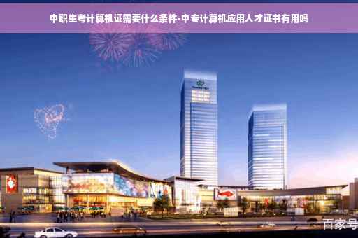 中职生考计算机证需要什么条件-中专计算机应用人才证书有用吗