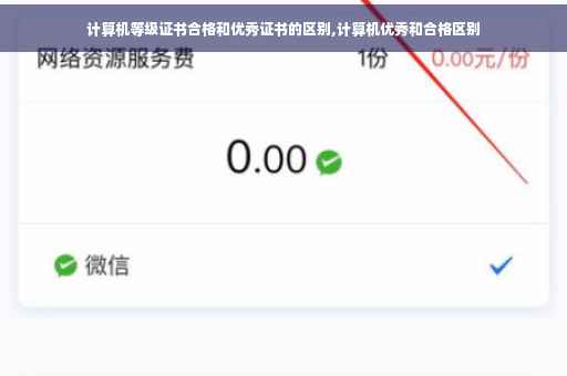 计算机等级证书合格和优秀证书的区别,计算机优秀和合格区别