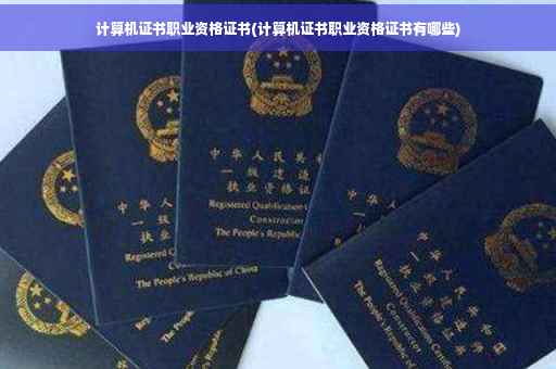 计算机证书职业资格证书(计算机证书职业资格证书有哪些)