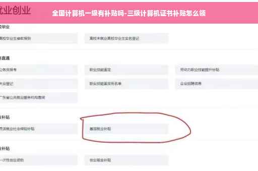全国计算机一级有补贴吗-三级计算机证书补贴怎么领