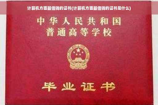 计算机方面最值钱的证书(计算机方面最值钱的证书是什么)