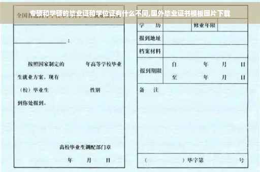 专硕和学硕的毕业证和学位证有什么不同,国外毕业证书模板图片下载