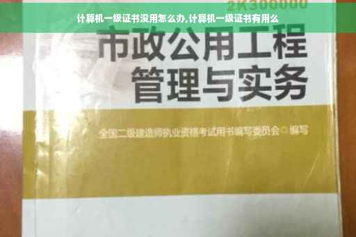 计算机一级证书没用怎么办,计算机一级证书有用么