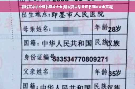 聊城高中毕业证书图片大全(聊城高中毕业证书图片大全高清)