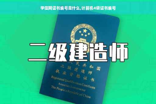 学信网证书编号是什么,计算机4级证书编号