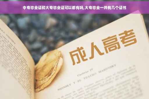 中专毕业证和大专毕业证可以都有吗,大专毕业一共有几个证书
