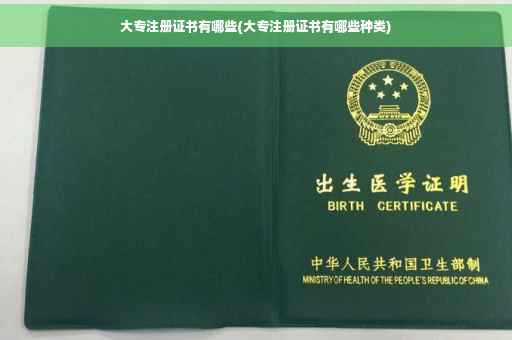 大专注册证书有哪些(大专注册证书有哪些种类)