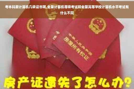 考本科要计算机几级证书呢,全国计算机等级考试和全国高等学校计算机水平考试有什么不同