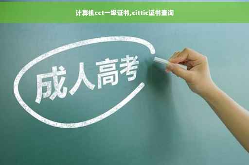 计算机cct一级证书,cittic证书查询