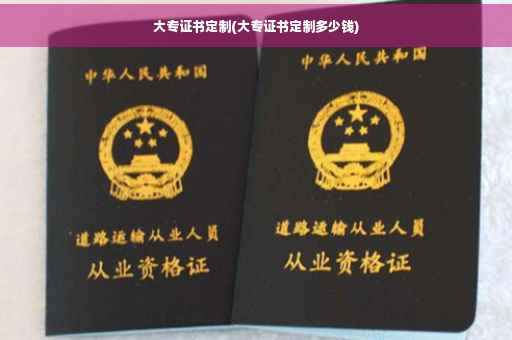大专证书定制(大专证书定制多少钱)