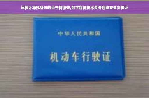 远程计算机身份的证书有哪些,数字媒体技术要考哪些专业资格证