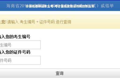 计算机等级证怎么考-考计算机资格证书规划怎么写