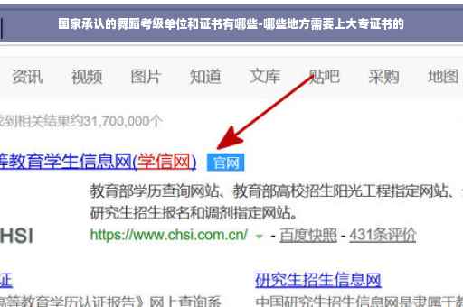 国家承认的舞蹈考级单位和证书有哪些-哪些地方需要上大专证书的