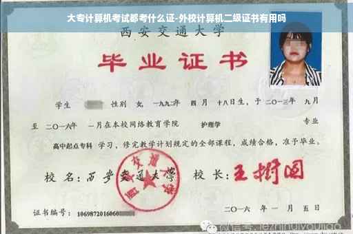 大专计算机考试都考什么证-外校计算机二级证书有用吗