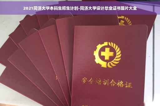 2021同济大学本科生招生计划-同济大学设计毕业证书图片大全