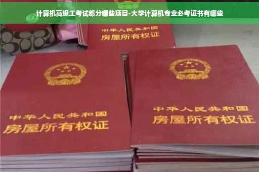 计算机高级工考试都分哪些项目-大学计算机专业必考证书有哪些