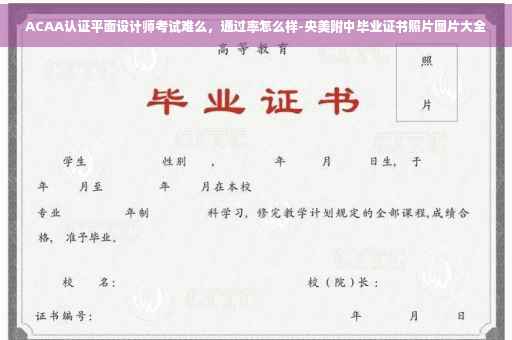 ACAA认证平面设计师考试难么，通过率怎么样-央美附中毕业证书照片图片大全