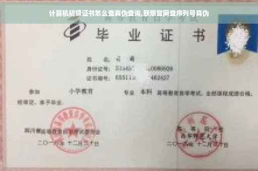 计算机初级证书怎么查真伪查询,联想官网查序列号真伪