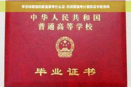 学市场营销的都需要考什么证-市场营销考计算机证书有用吗