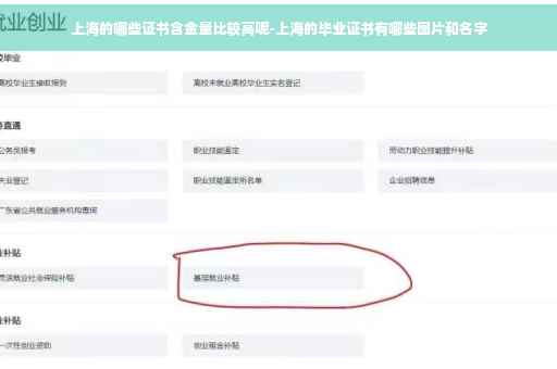 上海的哪些证书含金量比较高呢-上海的毕业证书有哪些图片和名字