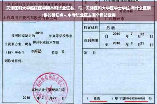 天津医科大学临床医学院本科毕业证书，与，天津医科大学医学士学位.有什么区别?讲的确切点~,中专毕业证去哪个网站查询