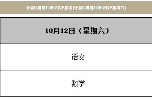 计算机有哪几类证书不能考(计算机有哪几类证书不能考的)