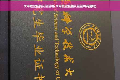 大专职业技能认证证书(大专职业技能认证证书有用吗)