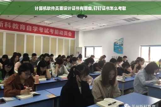 计算机软件页面设计证书有哪些,钉钉证书怎么考取